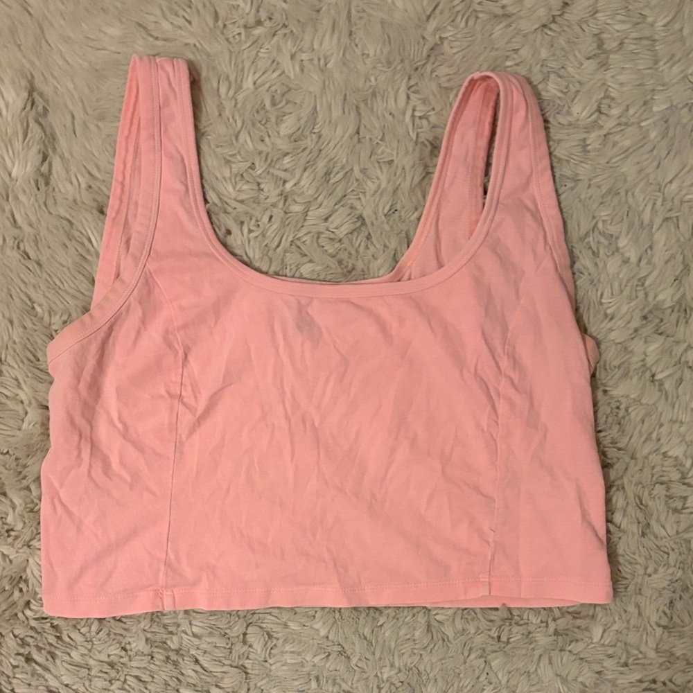 Coral Pink Women's Crop Top